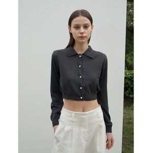 Linens Collar Sweater Charcoal